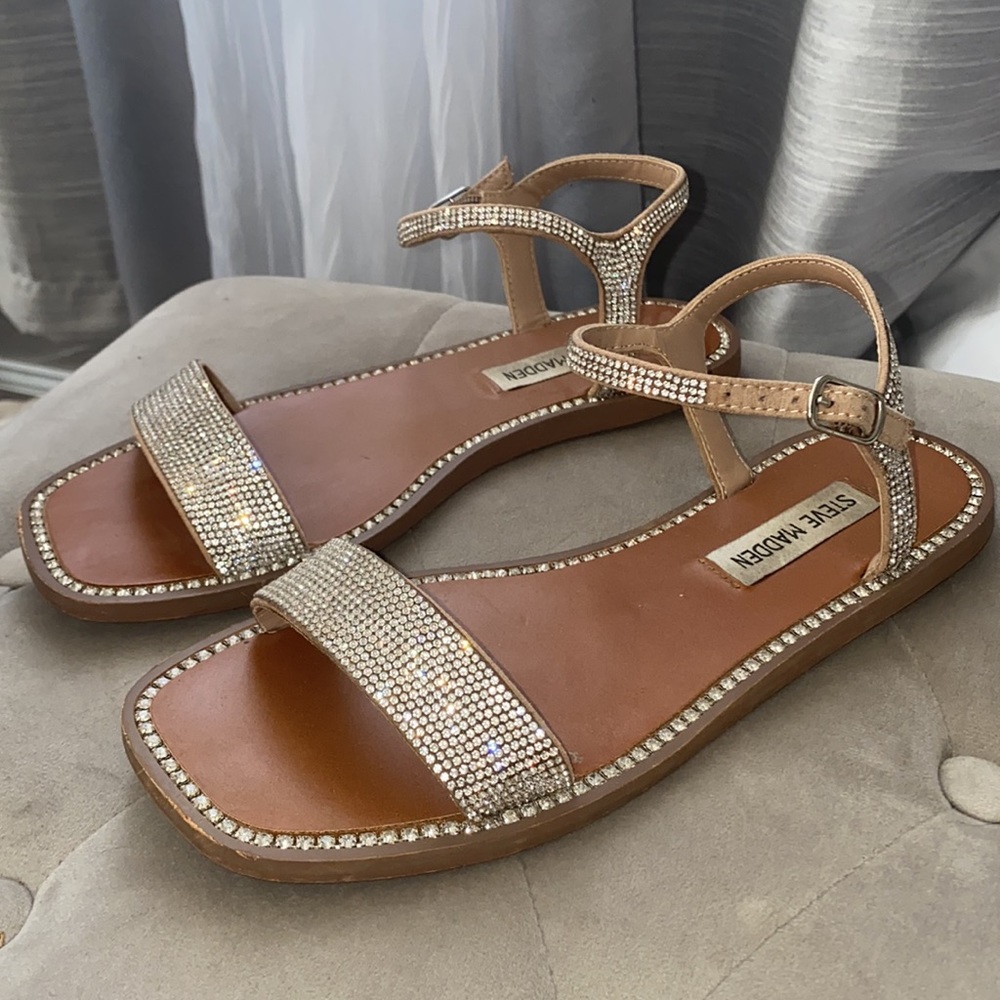 Steve Madden Rhinestone Strap Sandals